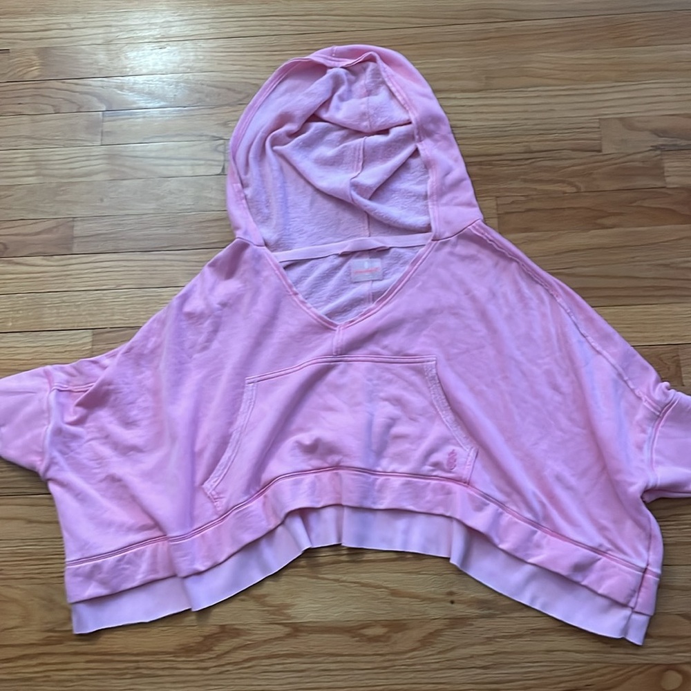 Free People FP Movement Bonfire Sweatshirt Hoodie in Peony (Light Pink) - Picture 3 of 6